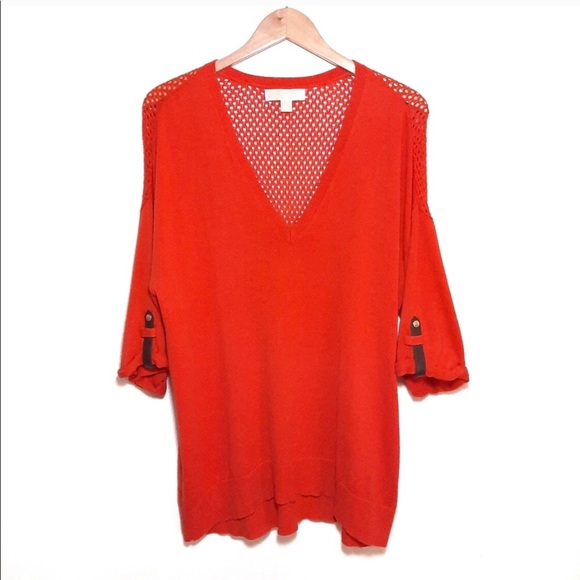 Michael Kors Orange 1/2 Sleeve Sweater - Picture 5 of 6